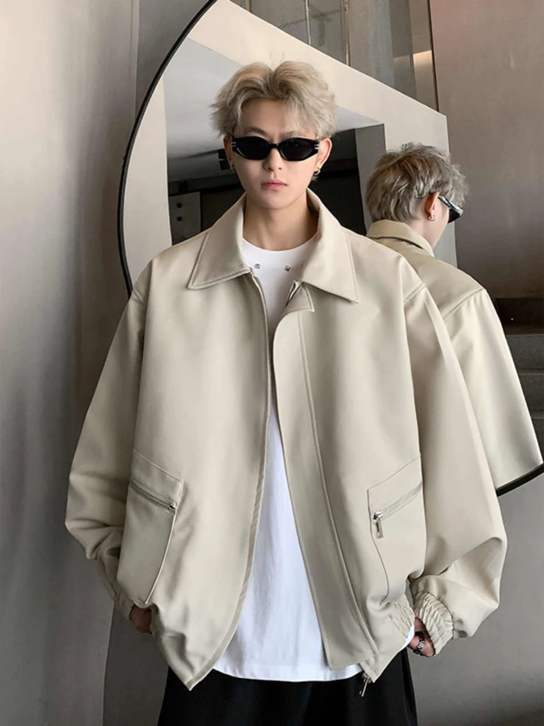 

Мужская свободная куртка в американском стиле с воротником, весенне-осенняя, модная, универсальная, функциональная, стильная рабочая одежда, верхняя одежда