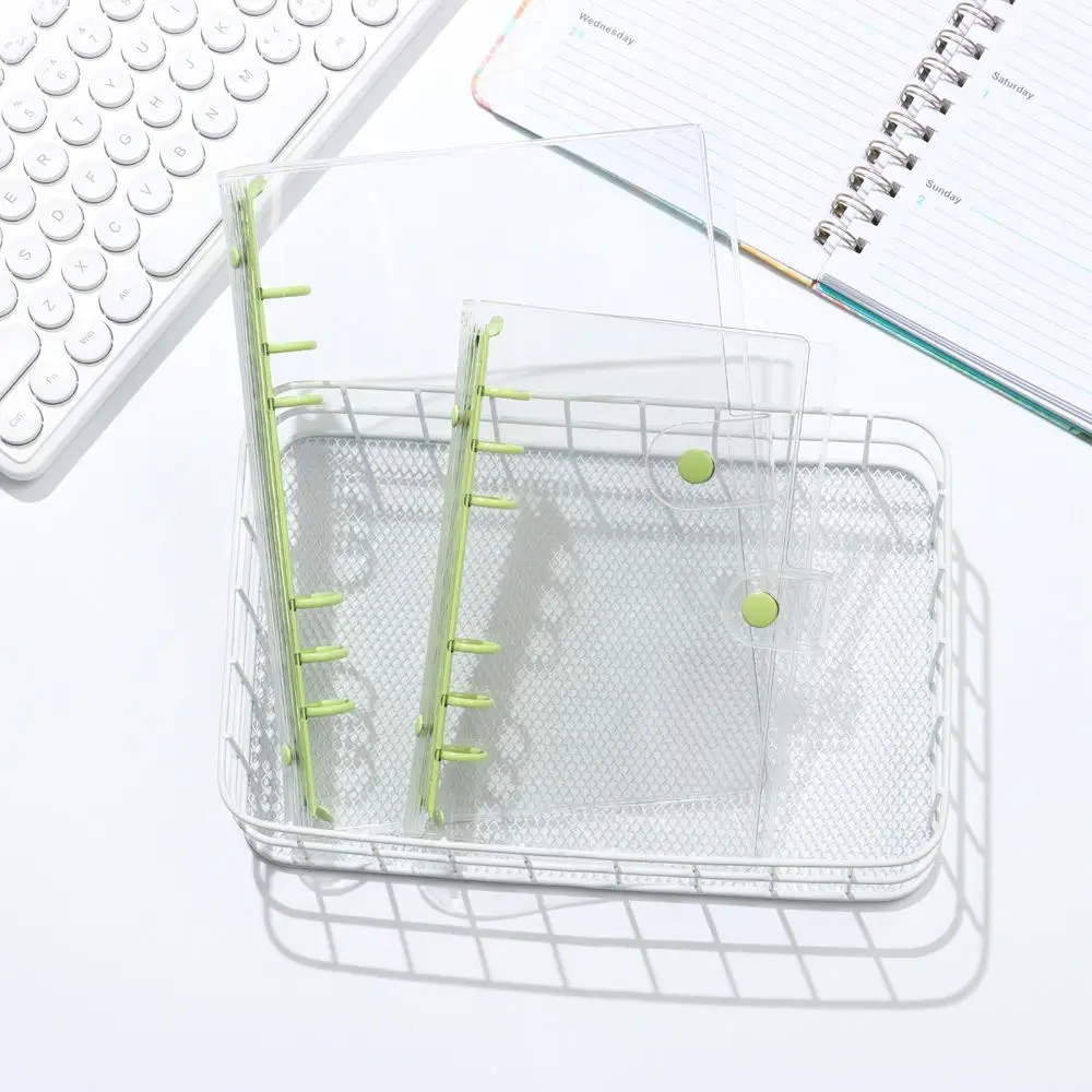 Desk Storage Stationery School Supplies Notebook Binder Transparent Folders Binder Pockets A5A6