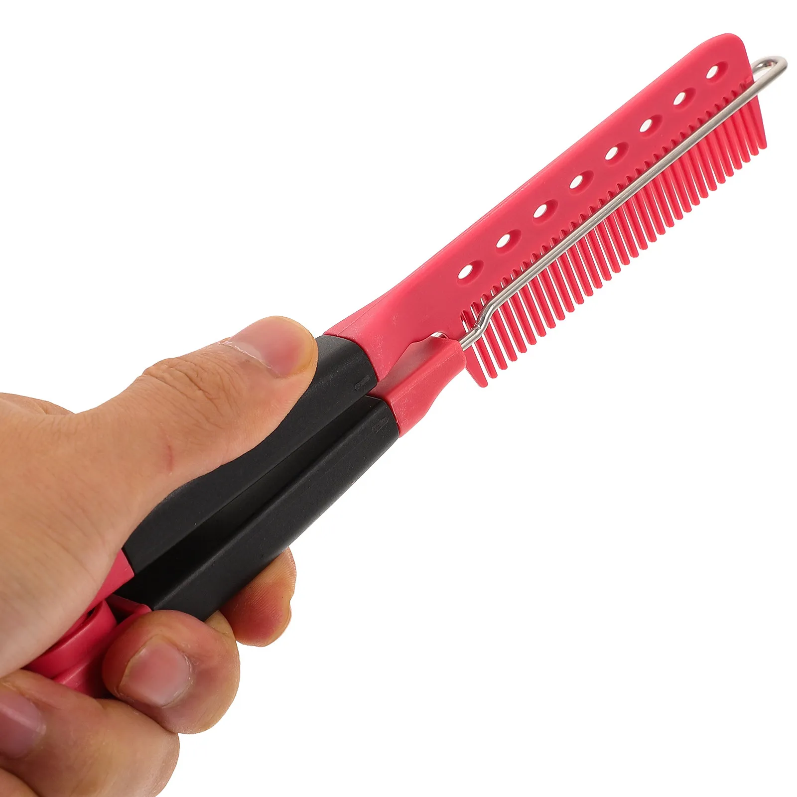 

Расческа для выпрямления волос, профессиональный парикмахерский инструмент, эргономичный V-образный выпрямитель для волос, гладкая расческа для укладки и сушки феном