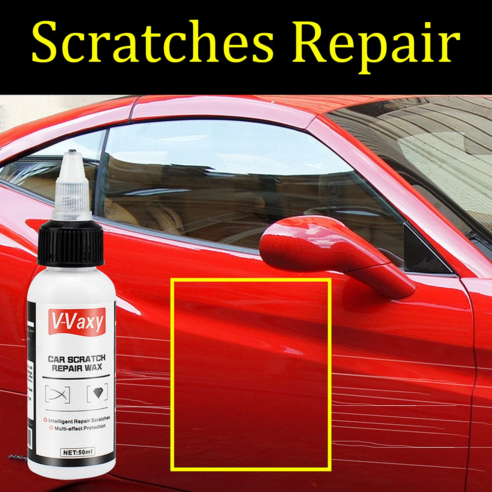 Car Scratch Repair Wax Safe to Use with Specially Mild Formula Car Polish Wax Suitable for Sun Lines Nail Lines Flying Paint