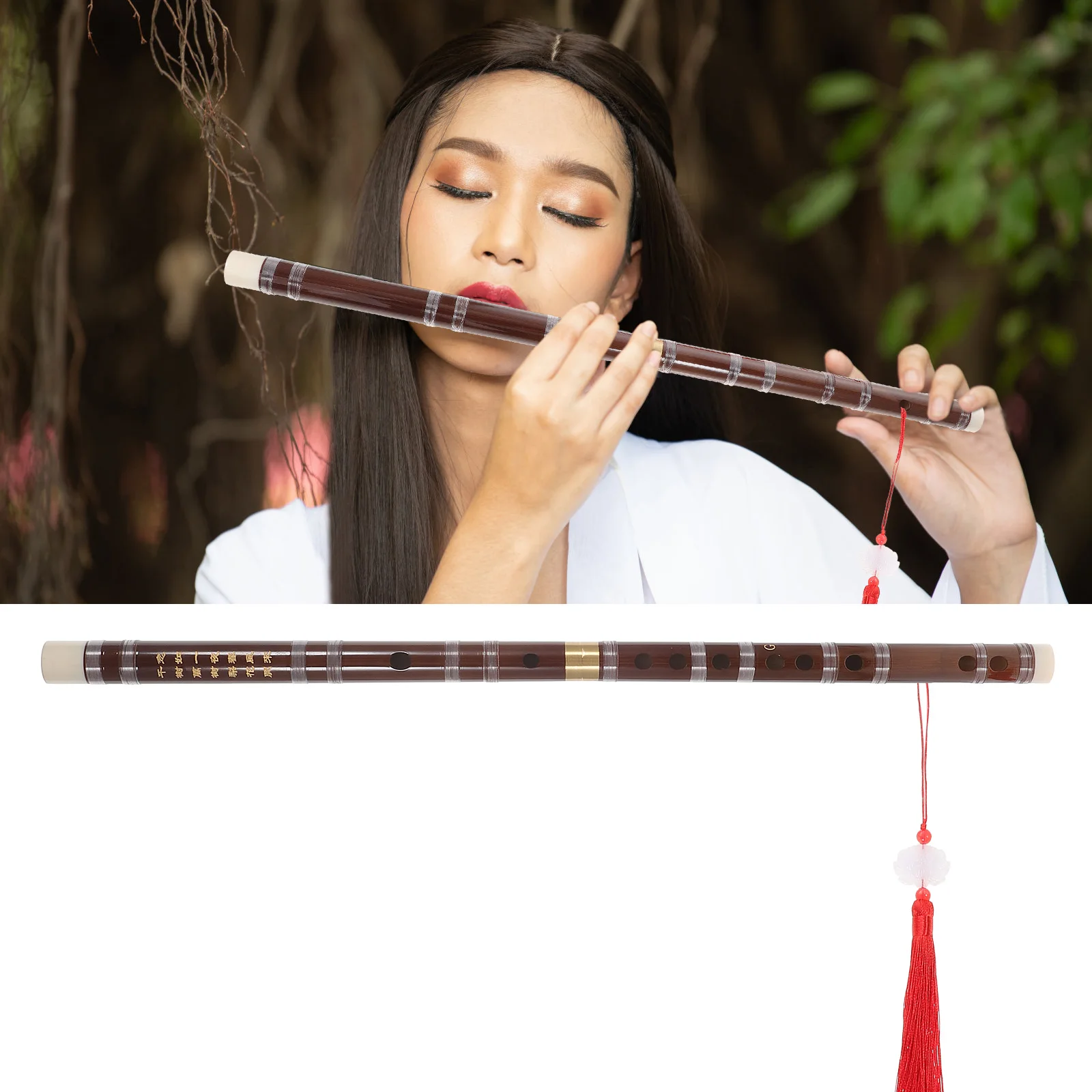 

Bamboo Flute Music Fife Flute Traditional Handmade Chinese Musical Instrument Party Supplies Home Decoration for Party (G Patter