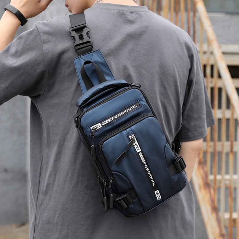 Men Multifunction Shoulder Bag Crossbody Cross Body Sling Chest Bags Waterproof Travel Pack Messenger Pack For Male