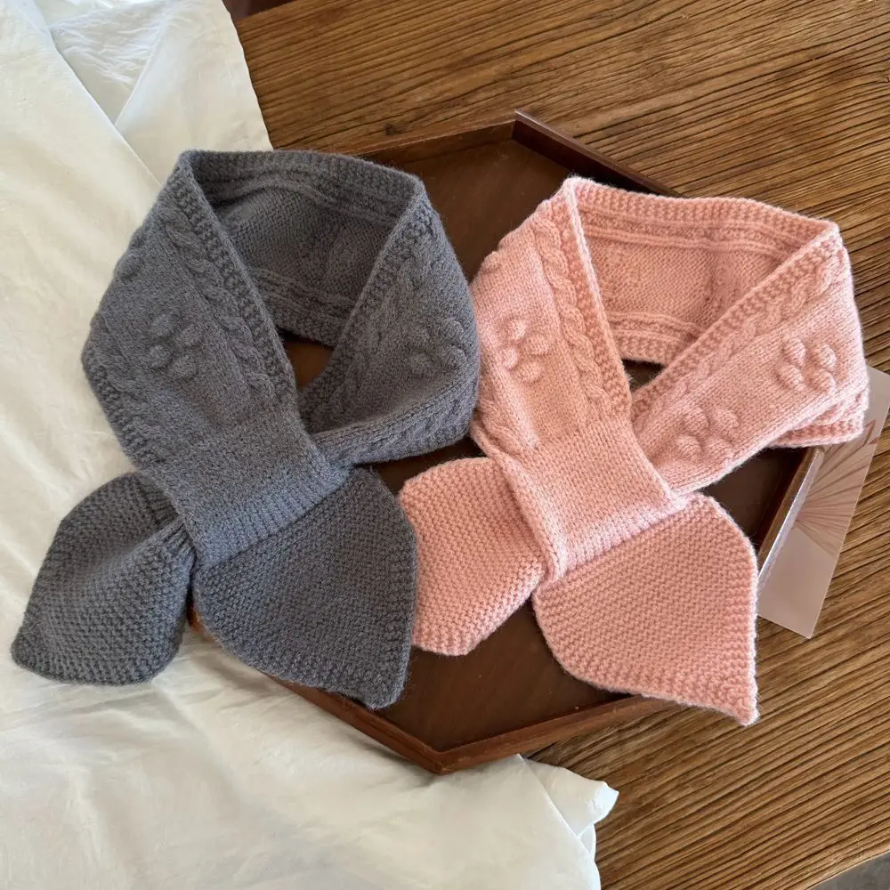 New High Quality Fashion Warm Kids Winter Scarf Thick Korean Knitted Scarf Cute Princess Children Shawl Baby Boys Girls