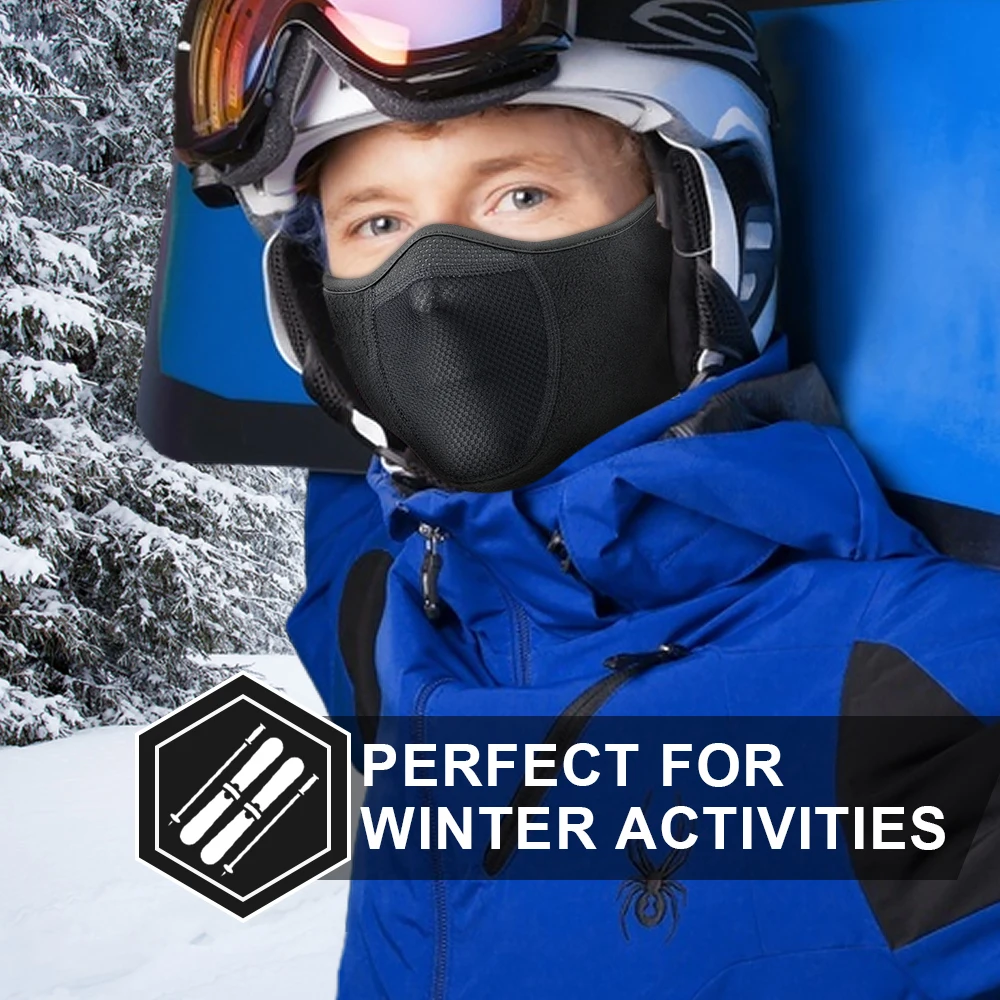 2/3PCS Winter Bandana Windproof Ski Mask Ear Neck Warmer Cycling Face Cover Sports Running Snowboard Motorcycle Balaclava Scarf