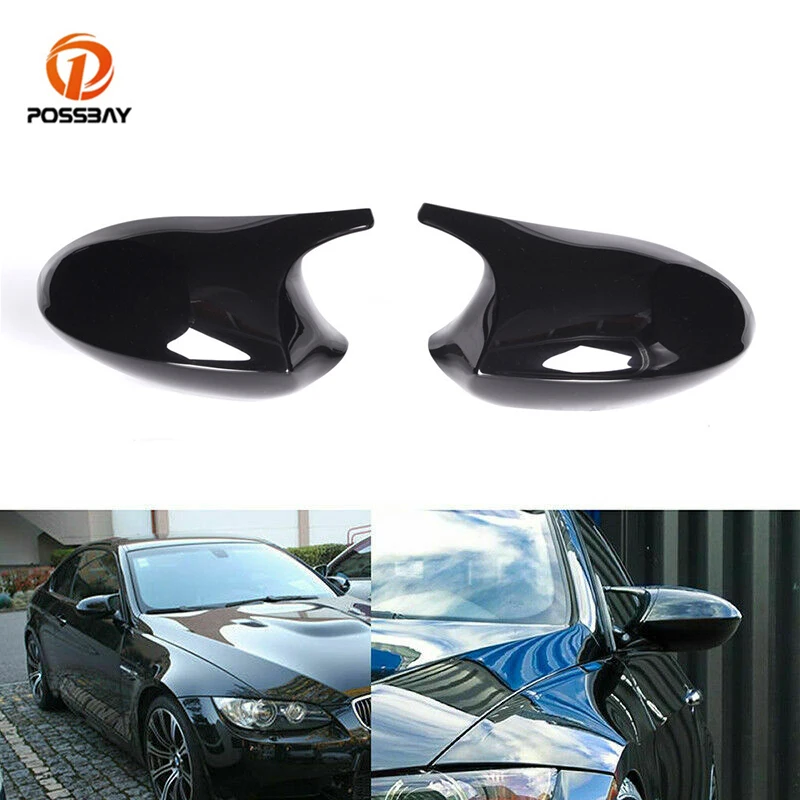 

Car Rearview Mirror Caps Door Side Mirror Shells Matte Black Auto Rear View Mirror Covers for BMW E92 E90 E91 PRE-LCI 2006-2007