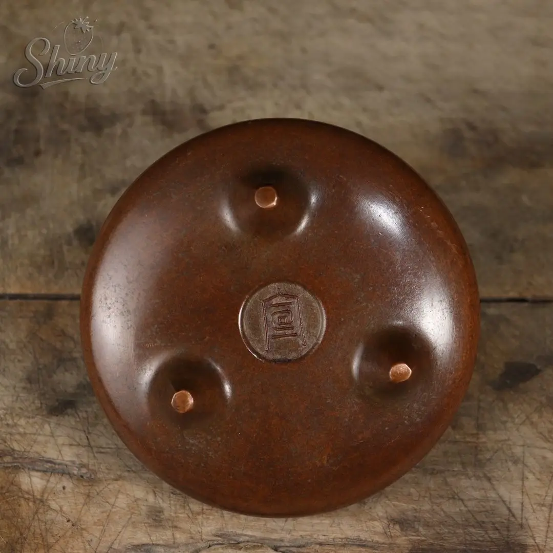 Purple Copper Auspicious Eight Treasures Incense Burner Auspicious Antique Indoor Household Crafts Ornament