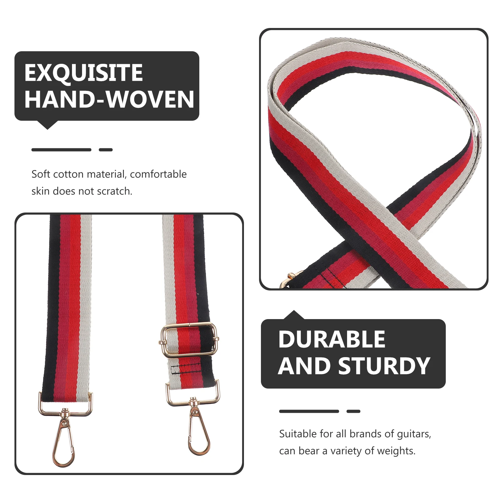 

Guitar Strap Adjustable Straps Instrument Shoulder Bass Belt Acoustic