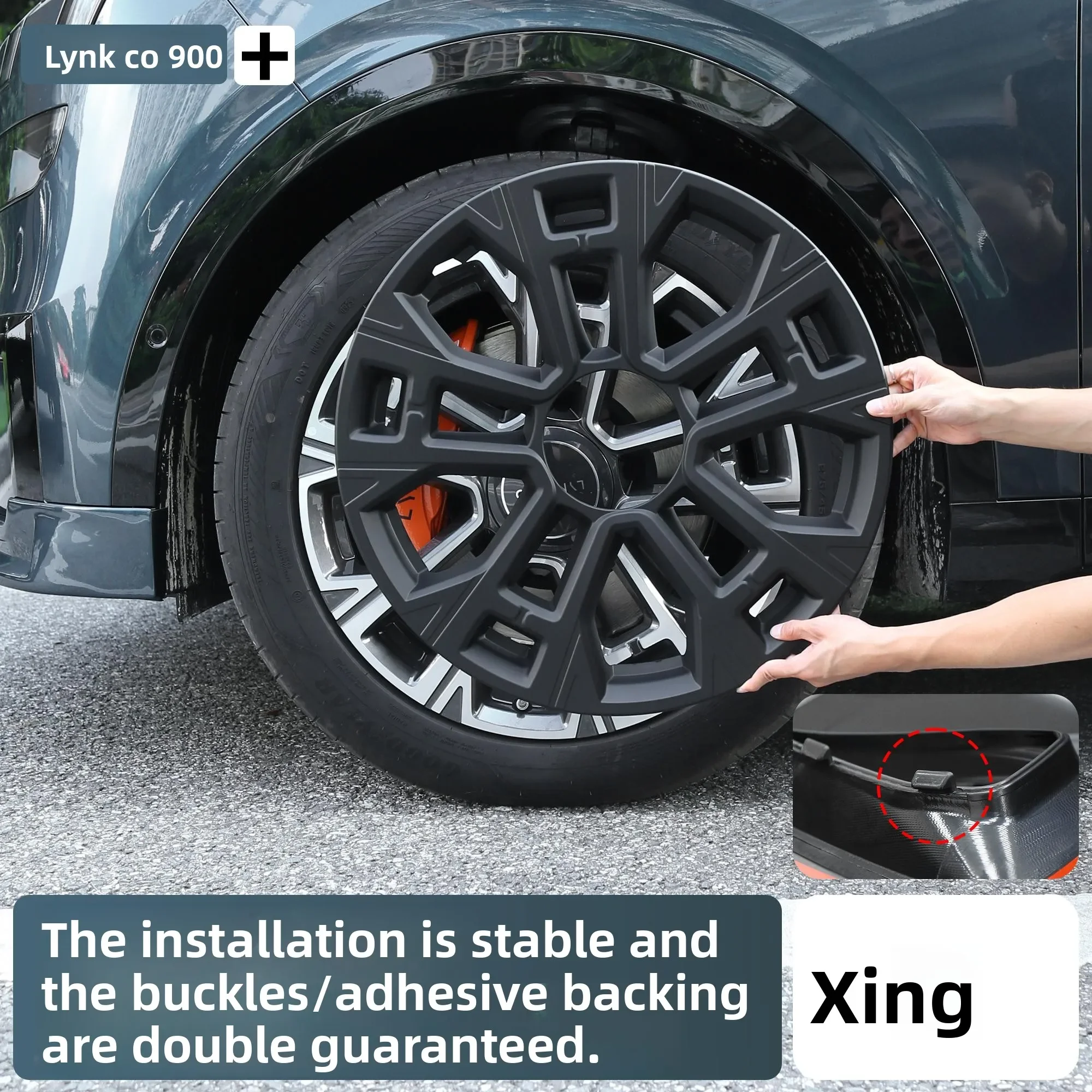 For Lynk & Co 900 21 Inch Car Wheel Hub Protective Cover Front Rear Wheel Hub Cap Protector Exterior Decoration Accessories