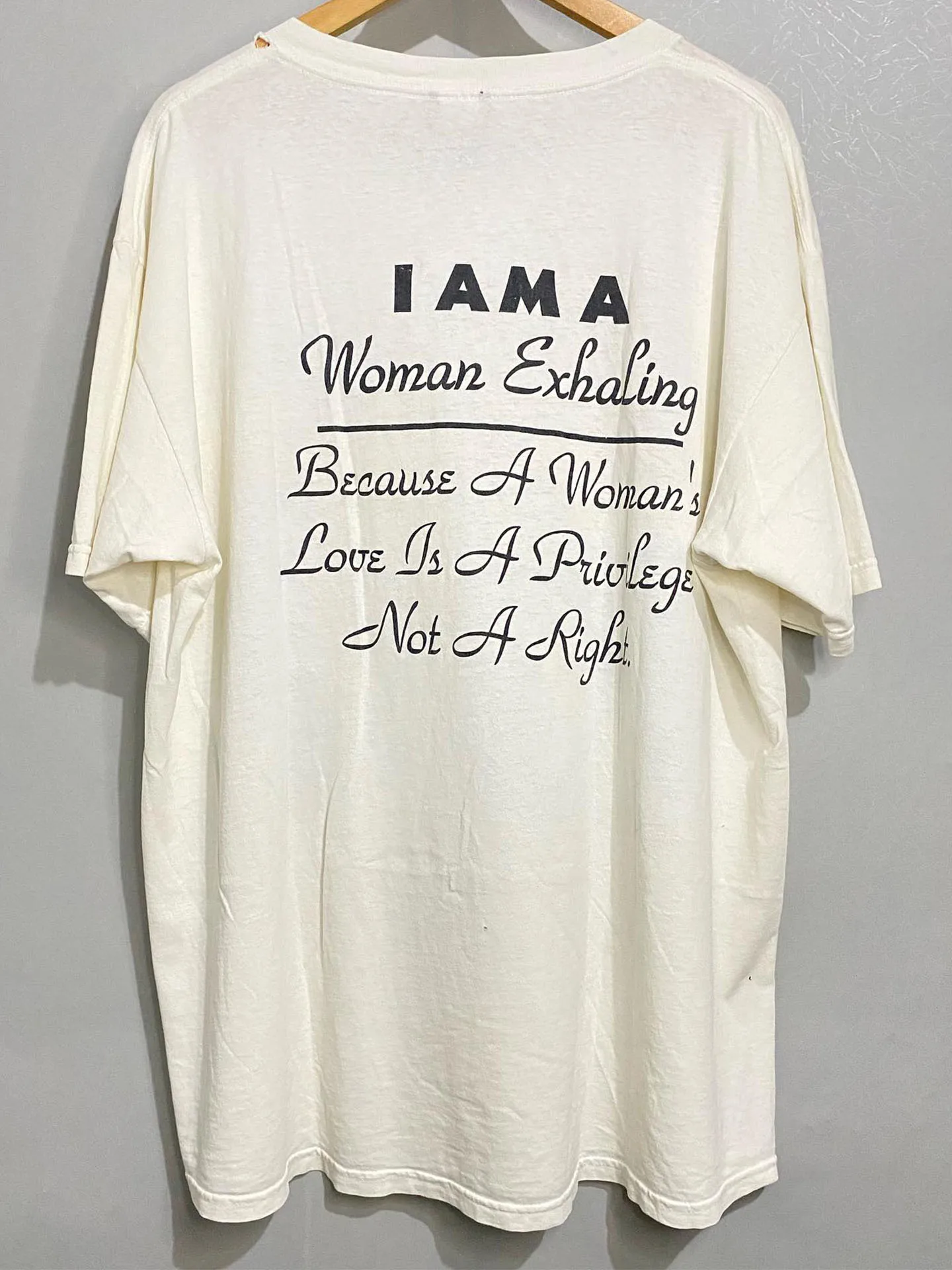 Retro Vintage Feeling Pure Cotton Short Sleeve T-Shirt Movie Waiting to Exhale Print Breathable Casual Loose Fit for Teens
