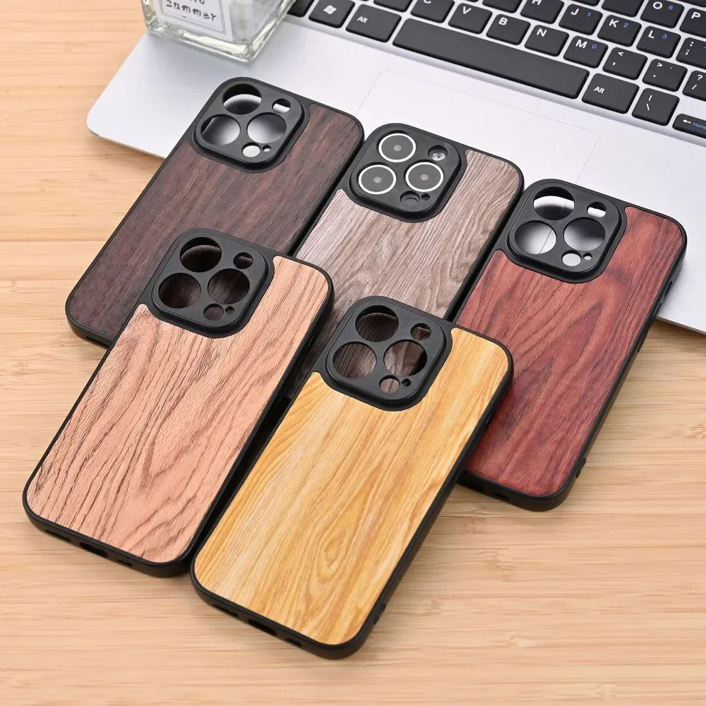 Advanced Wood Grain Shell Painting Phone Case for IPhone 11 12 13 14 Pro Max Mini X XR XS 7 8 6 6S 15 Plus Fation Pc Back Cover