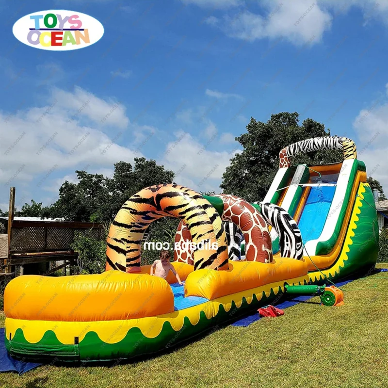 2025 Custom Design Cheap Banzai Inflatable Water Slide with Pool