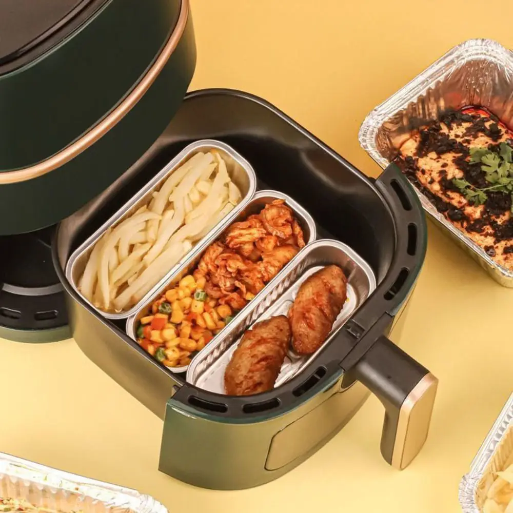 

Gold Thickened Foil Container 200ML Capacity Thickened Gold Takeaway Box Rectangular Shape Aluminum Material Aluminum Foil Box