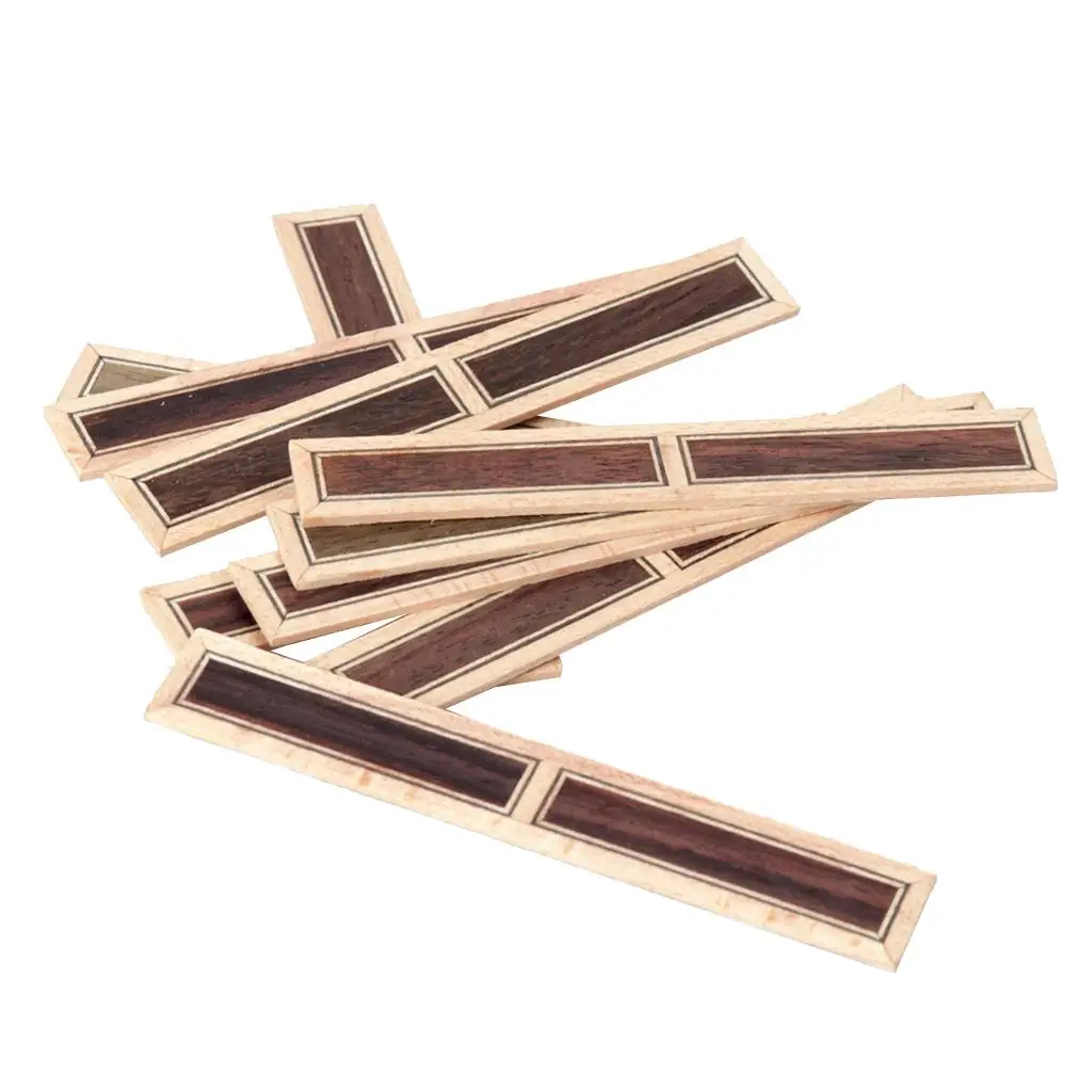 10 Pieces Guitar Tie Blocks Inlay Wood Frame Series Guitar Accessories