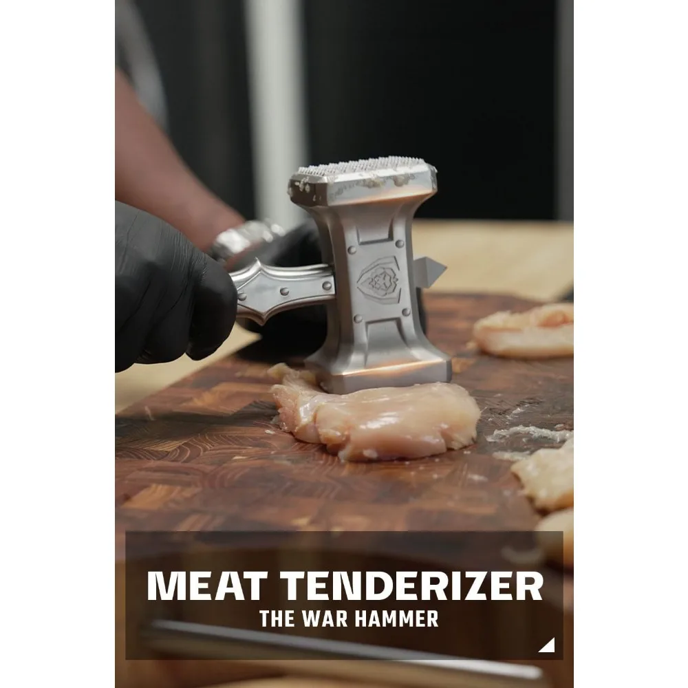 Meat Tenderizer Tool - NEW IMPROVED - Dual Sided, Extra-Large Meat Hammer - Premium High-Carbon Stainless Steel