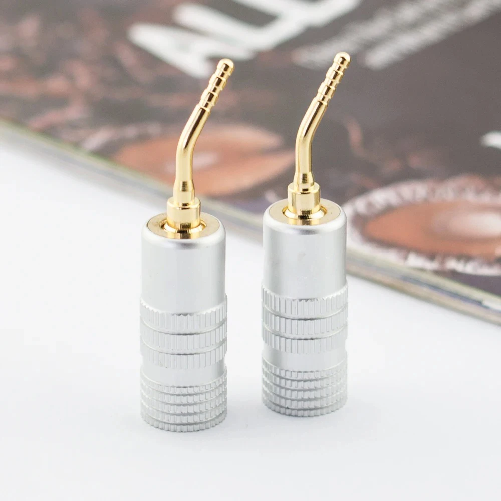 HIFI Gold Plated High Quality Welding Free Banana Plugs 4mm for Speaker Adapter Audio Jack Plug Wire Cable Connectors