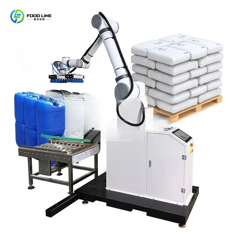Customized Carton Bag Robotic Palletizing Packaging System 4 Axis 50kg Stacking Robot Palletizer