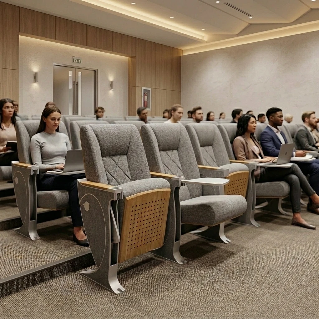 Factory Wholesale Folding Cinema Seating Home Theater Living Room Church Theater Auditorium Chair Public Furniture Modern Design