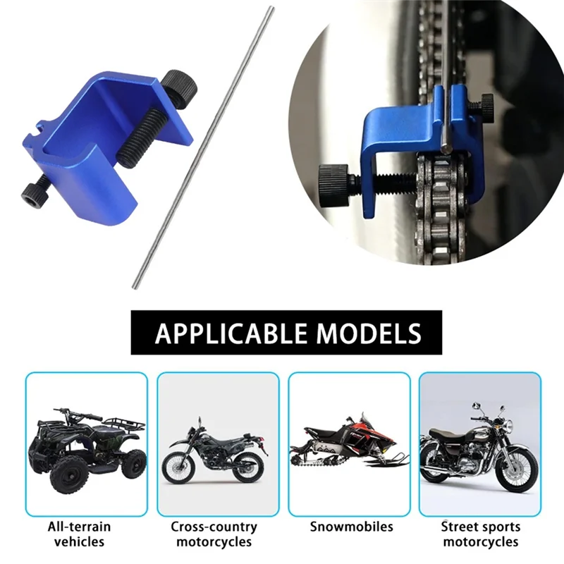AB61-Alignment Tool For Motorcycle Chain Quick Accurate Aluminium Alloy Sprocket Chain Repair Parts Tool Black