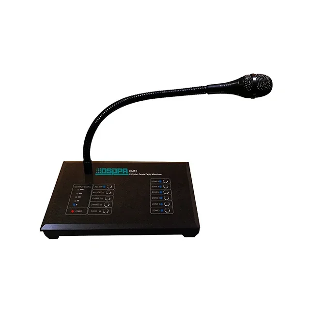 Public Address System 6 Zones Multiple Zone Desktop Gooseneck Remote Paging Microphone