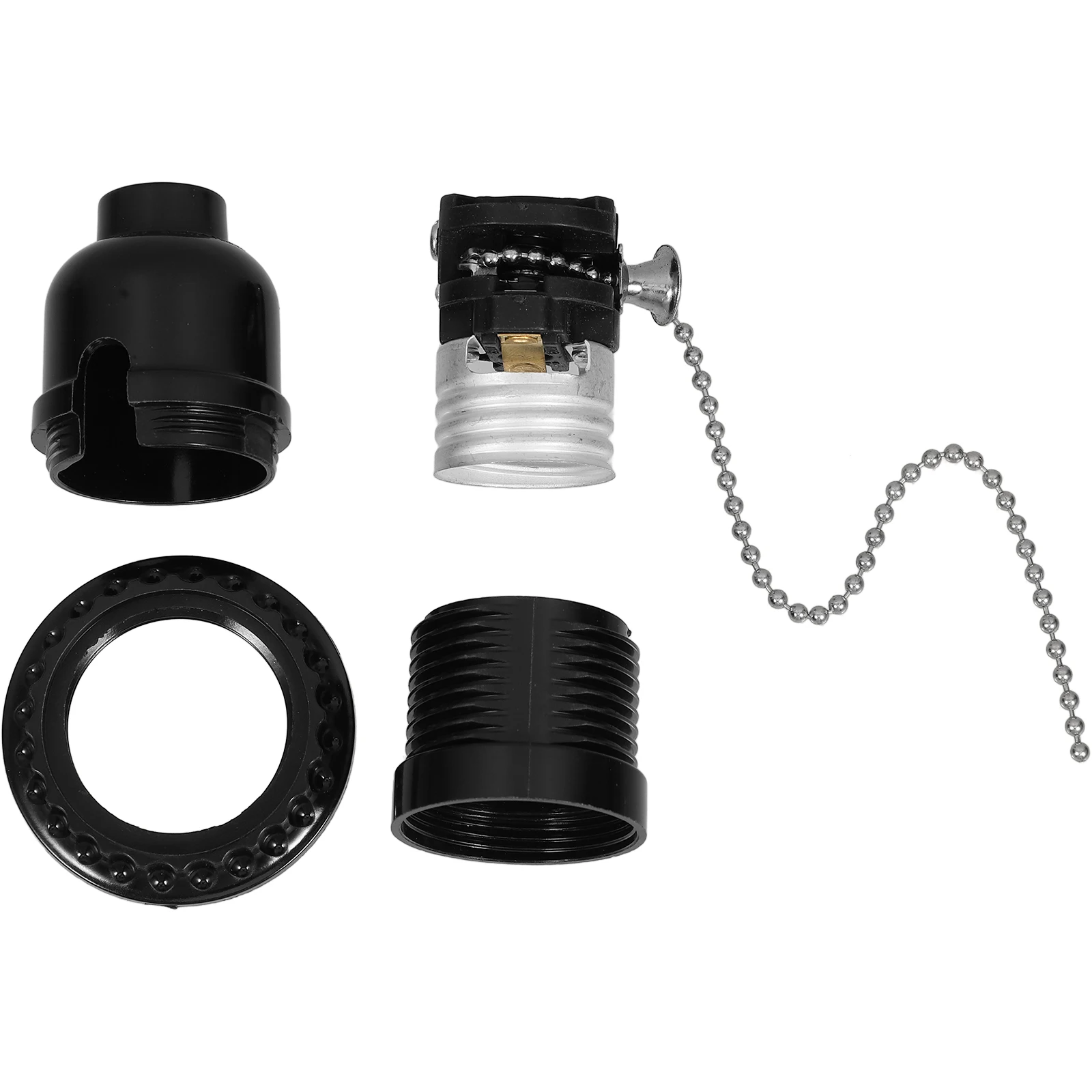 

E27 Bakelite Pull Chain Lampholder Ceiling Light Holder Lamp Socket Replacement Pull String Light Fixture Lamp Parts