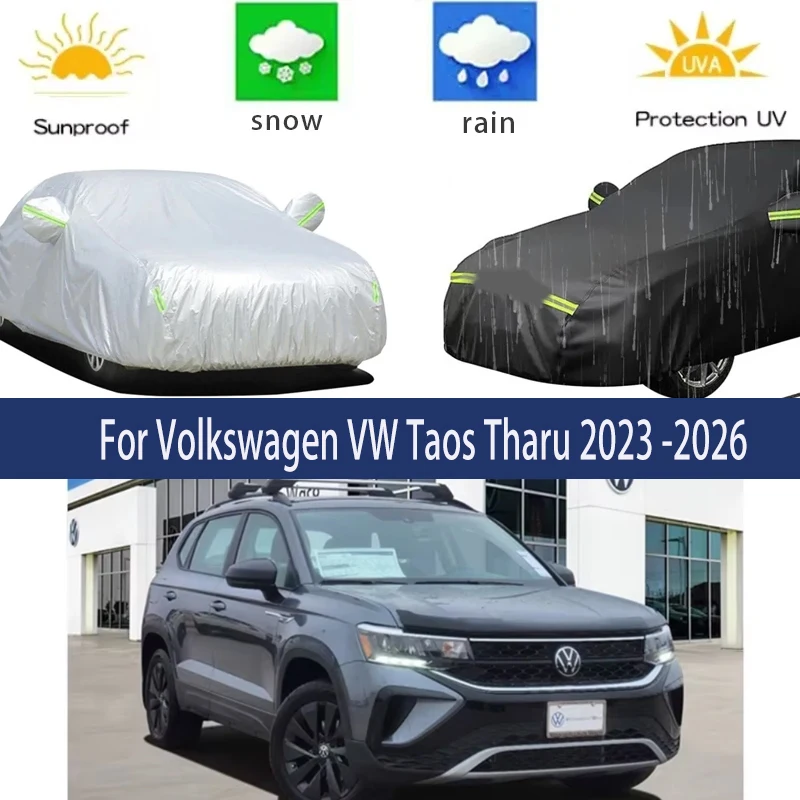 

For Volkswagen VW Taos Tharu 2023-2026 Full Car Covers Outdoor Sun Anti UV Rain Snow Dust Protection Oxford Cloth Accessories