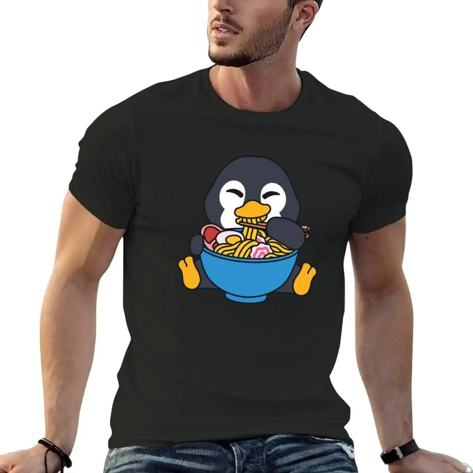 Penguin Ramen Soup Noodle box Cute Kawaii Pun T-Shirt oversized graphic tee vintage graphic tee tee shirts for men