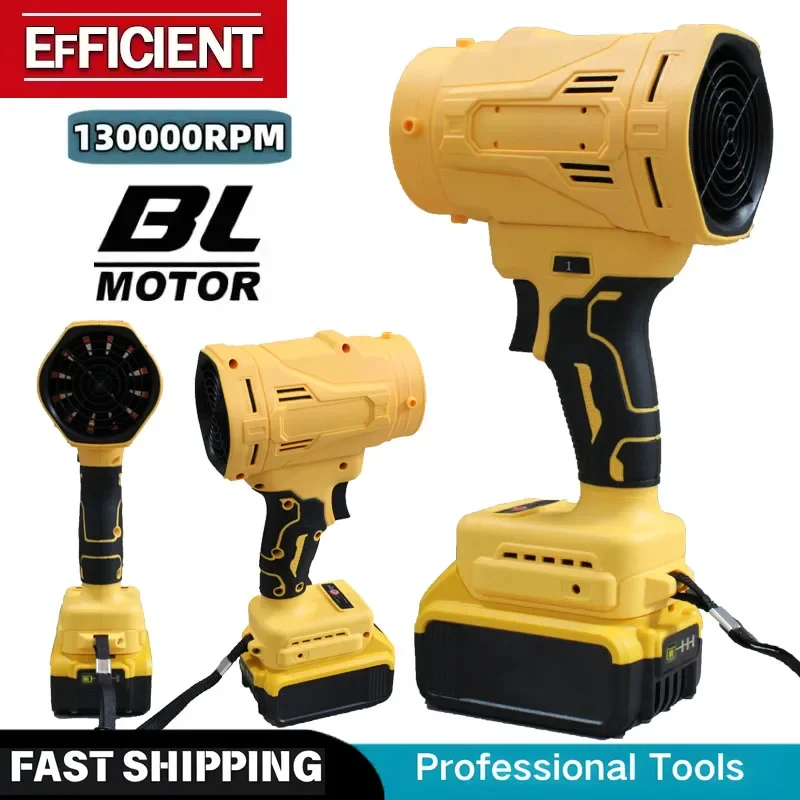 

For Dewalt 18V Battery High Speed Brushless Electric Air Blower 6-Gears Jet Turbo Fan 130000RPM Violent Fan Cordless Air Duster