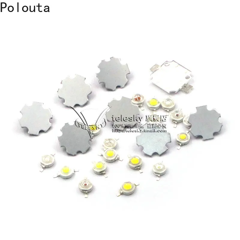 10 Pcs/Set High-brightness High-power 3W Small Light-emitting Diode LED Lamp Beads Are White Warm Lighting Red Yellow Green Blue