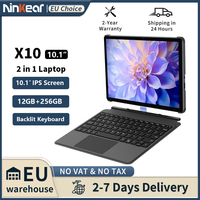 Ninkear X10 2-in-1 Laptop,10.1-inch IPS Intel Core m3-8100Y 12GB RAM, 256GB SSD,Windows 11 Pogo Pin Magnetic Backlit Keyboard