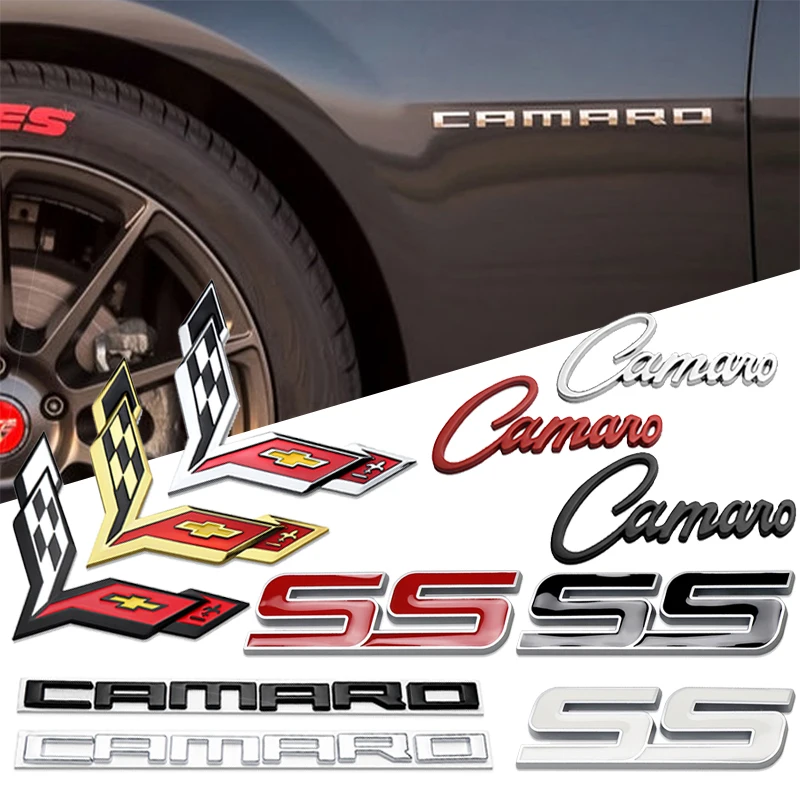 Para Chevrolet SS Camaro Cruze Captiva Sonic Malibu Orlando Lacetti estilo de coche emblema delantero de coche pegatina insignia de maletero trasero