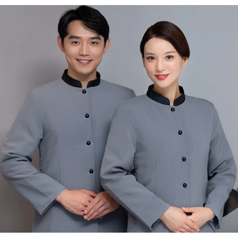 Autumn Winter Cleaning Uniform Thickened Cotton Hotel Guesthouse Housekeeping School Property Cleaner Aunt Work Long Sleeve
