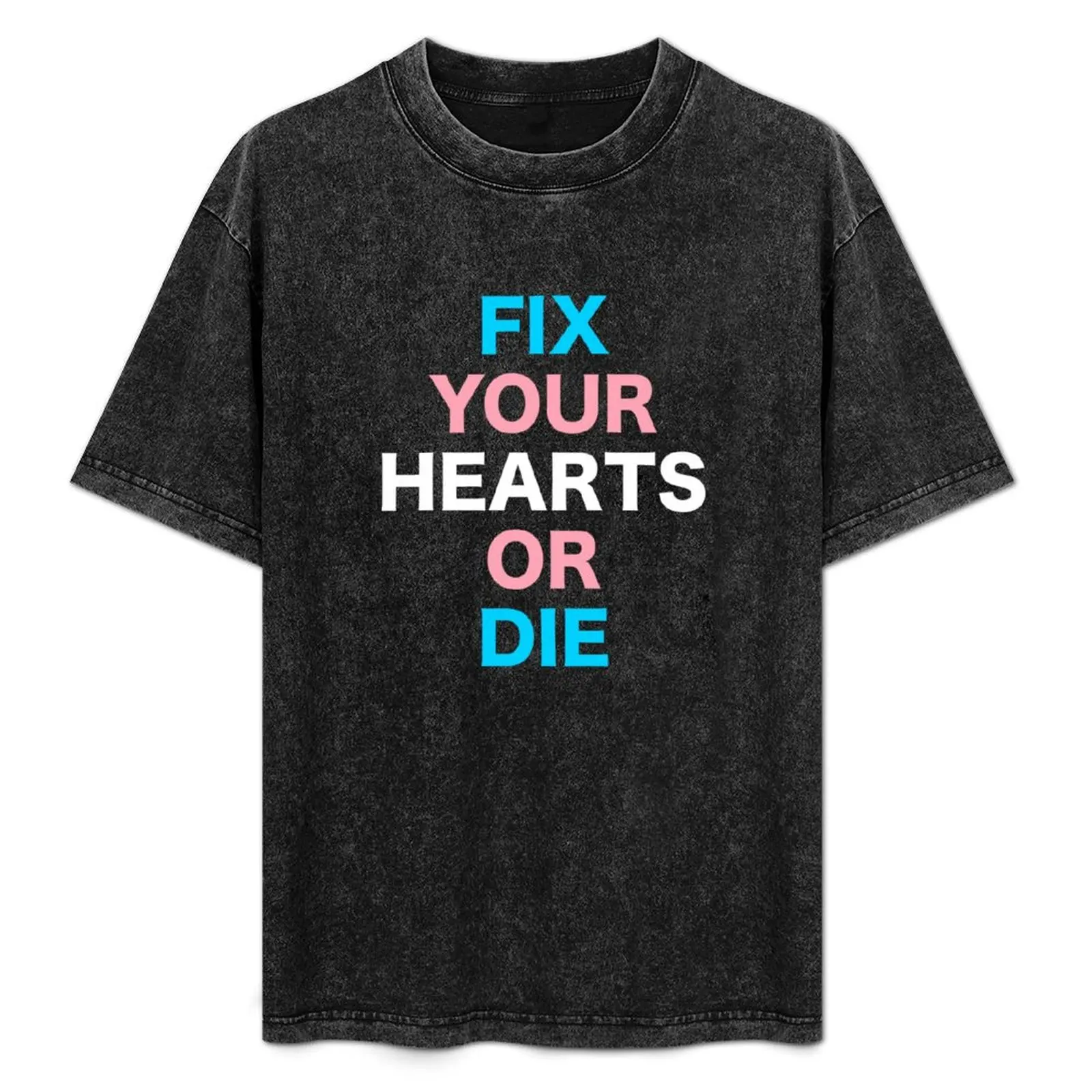 

Футболка «FIX YOUR HEARTS OR DIE»: Прохладная, быстросохнущая футболка для активного отдыха