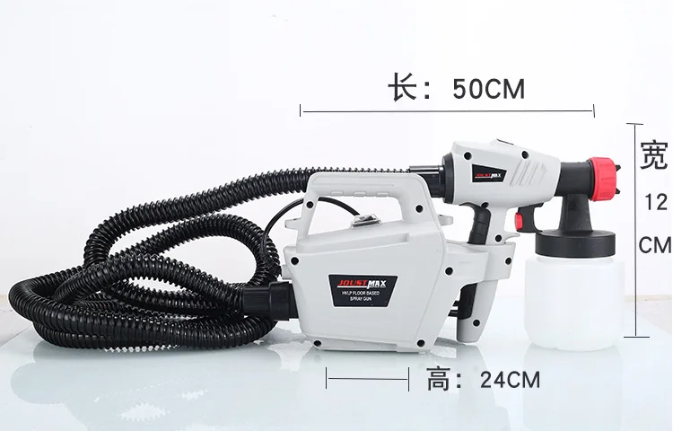 800W HVLP Handheld High Pressure Electric Spray Gun 800ml High Power Portable Airless Paint Sprayer Latex Paint Spray Gun