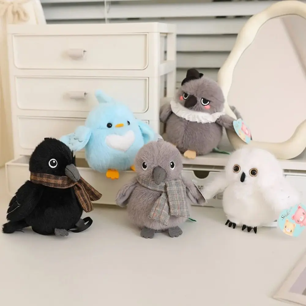 มาพร้อมกับของเล่นน่ารักสัตว์นก Series ของเล่นตุ๊กตานกฮูกที่สมจริงตุ๊กตา Plush Kawaii 13 ซม.จําลองนกของเล่นคู่ของขวัญ