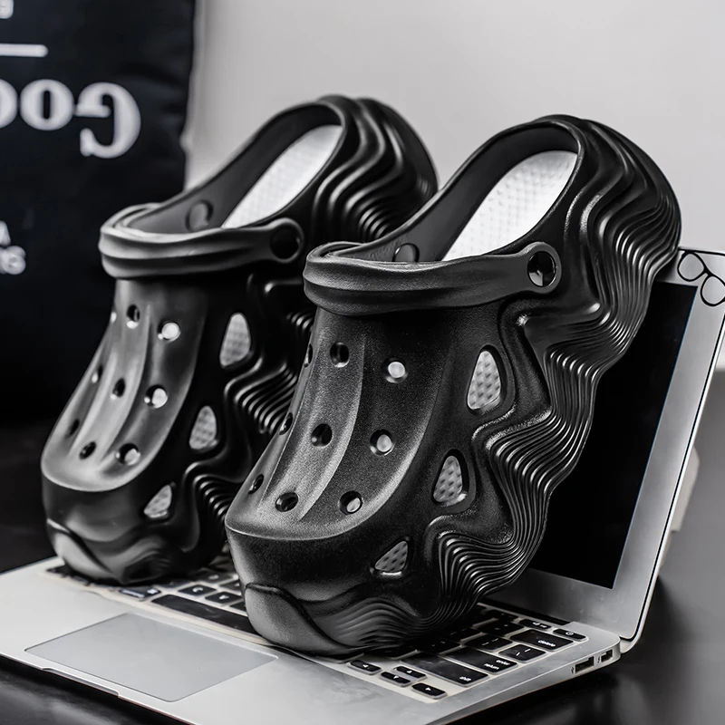 

Mens Sandals Thick Bottom EVA Clogs 2026 New Fashion Slippers for Men Ultra Soft Casual Beach Shoes Solid Color Garden Shoes Men
