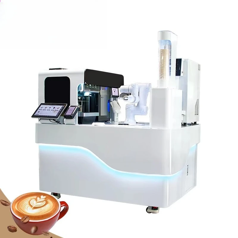 Custom Pick and Place Cobot Gripper Coffee Vending Machine Business Grade Automatic Coffee Robot for Commercial Catering Shop