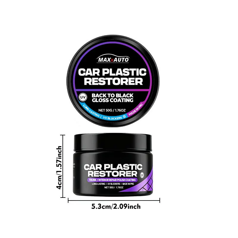 Auto Plastic Restorer Car Scratch Remover Back to Gloss Long-Lasting Coating Leather Renovator Car Polish Cleaning Product