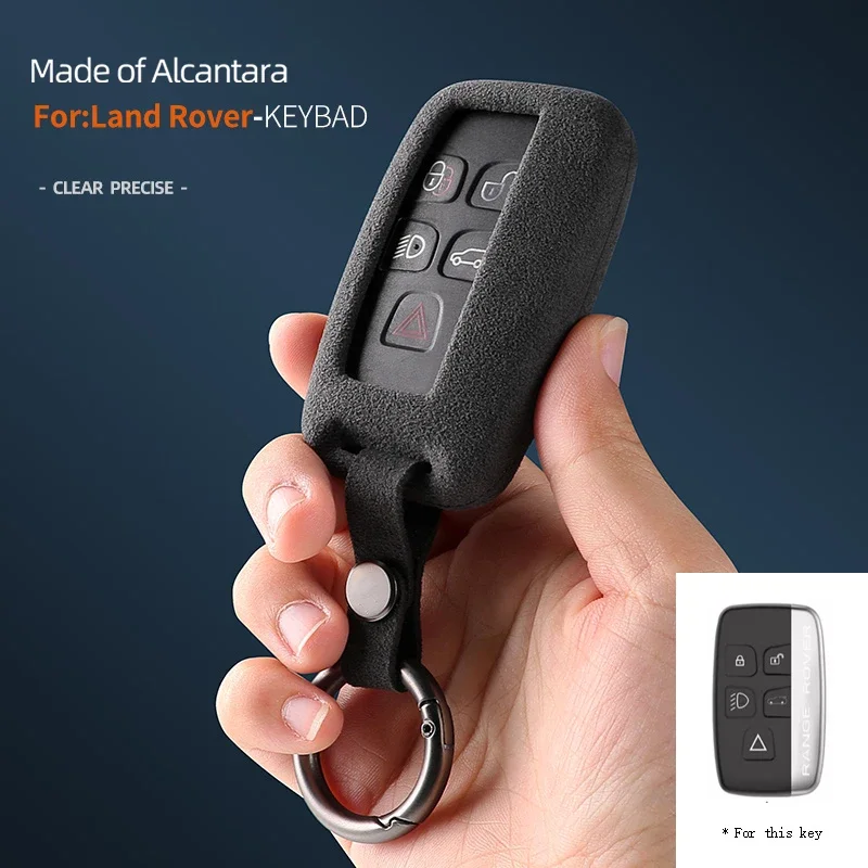 Alcantara Car Key Case Cover Key Caver For Land Rover Range Rover Discovery Sport Freelander 2 Velar Evoque