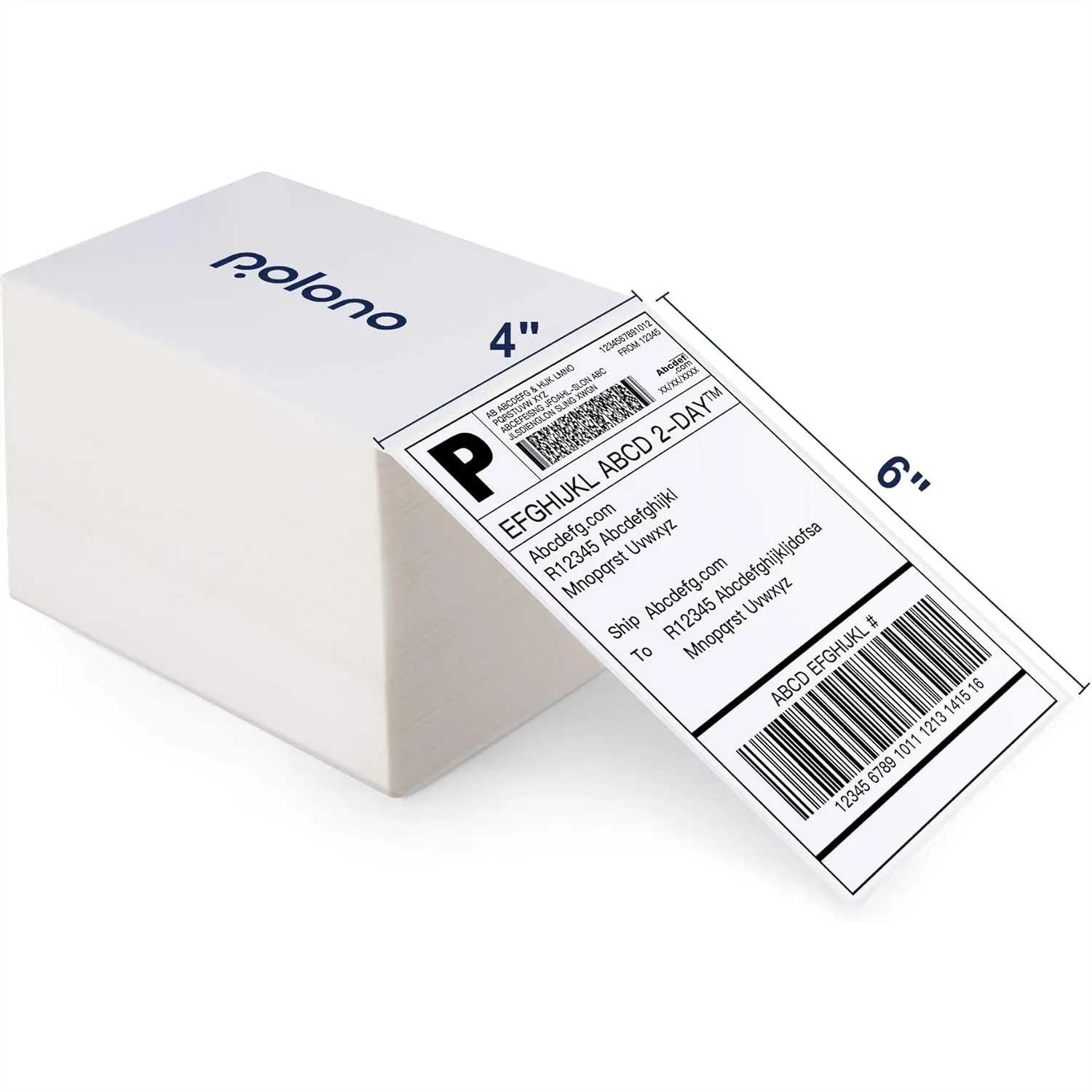 

Direct Thermal Shipping Labels 4x6 Fanfold 500 Pack for Label Printer with Strong Adhesive