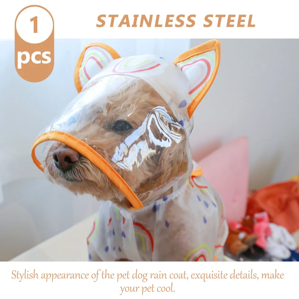 

Waterproof Dog Raincoat Lightweight Hooded Transparent Raincoat Small Dog Rain Coat Outdoor Puppy Clothing Fashion