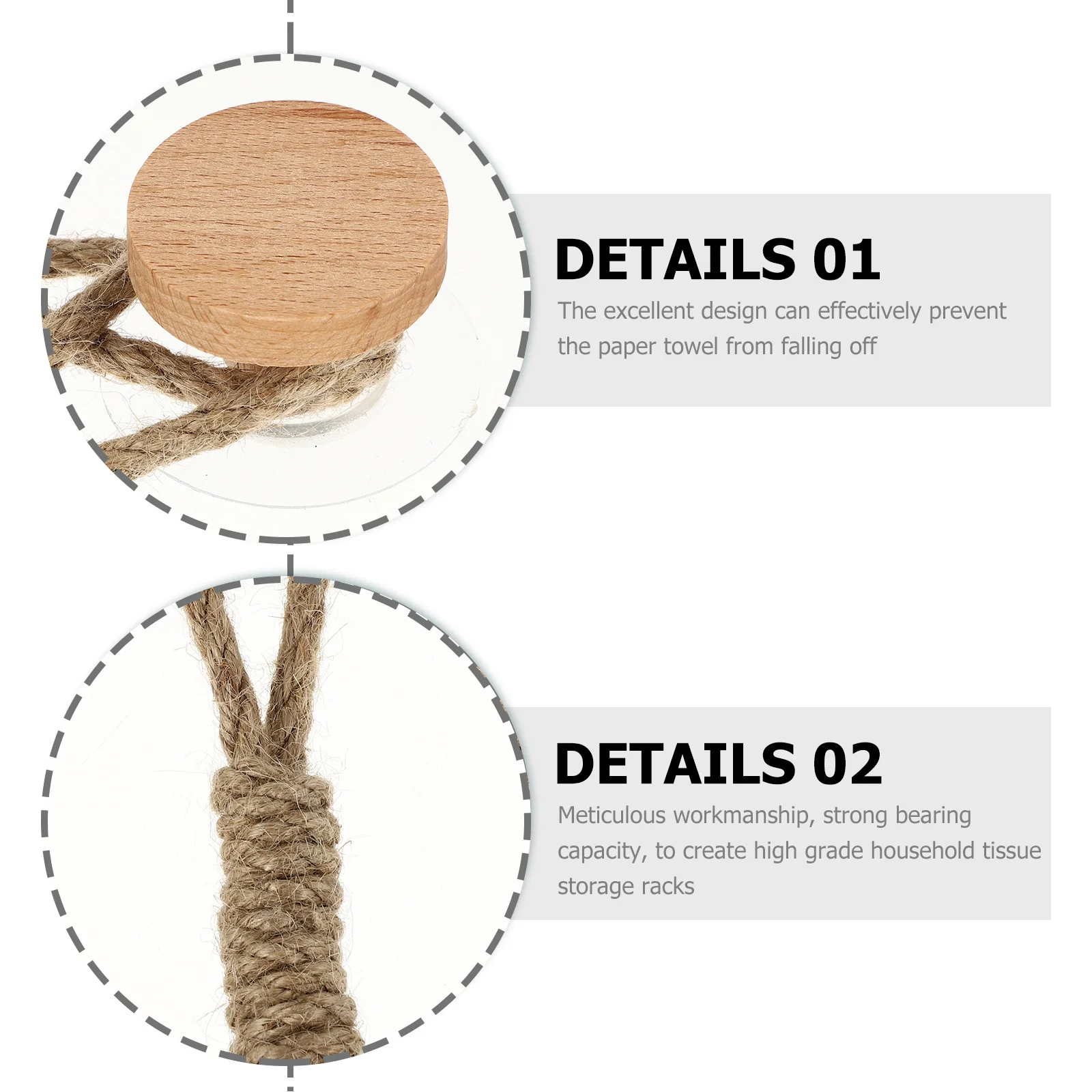 

Rope Animal Tissue Holder Modern Creative Paper Towel Rack For Living Room Balcony Retro Wood Style Toilet Roll Organizer