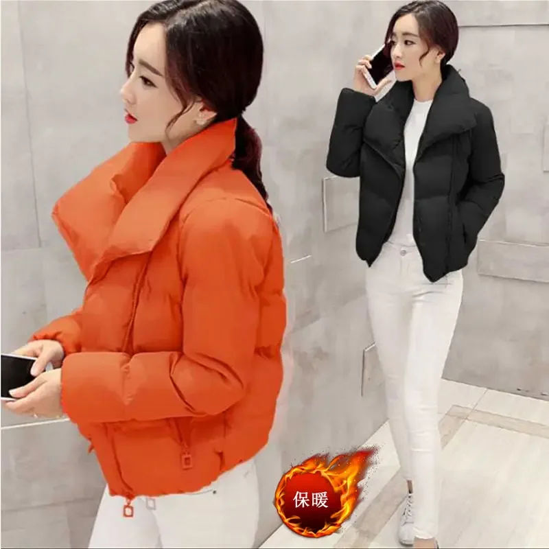 Woman Jacket Parkas Coat Winter Cotton-Padded Long-Sleeved Coat for Women Veste Femme