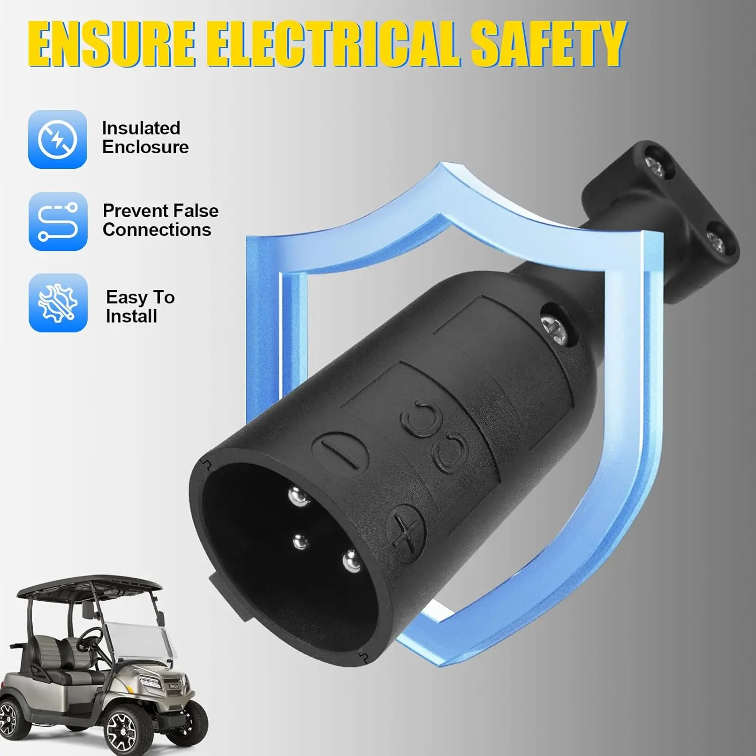 

36 В 48 В Зарядное устройство для тележки для гольфа Шнур постоянного тока для Club Car DS и Precedent Tempo Onward