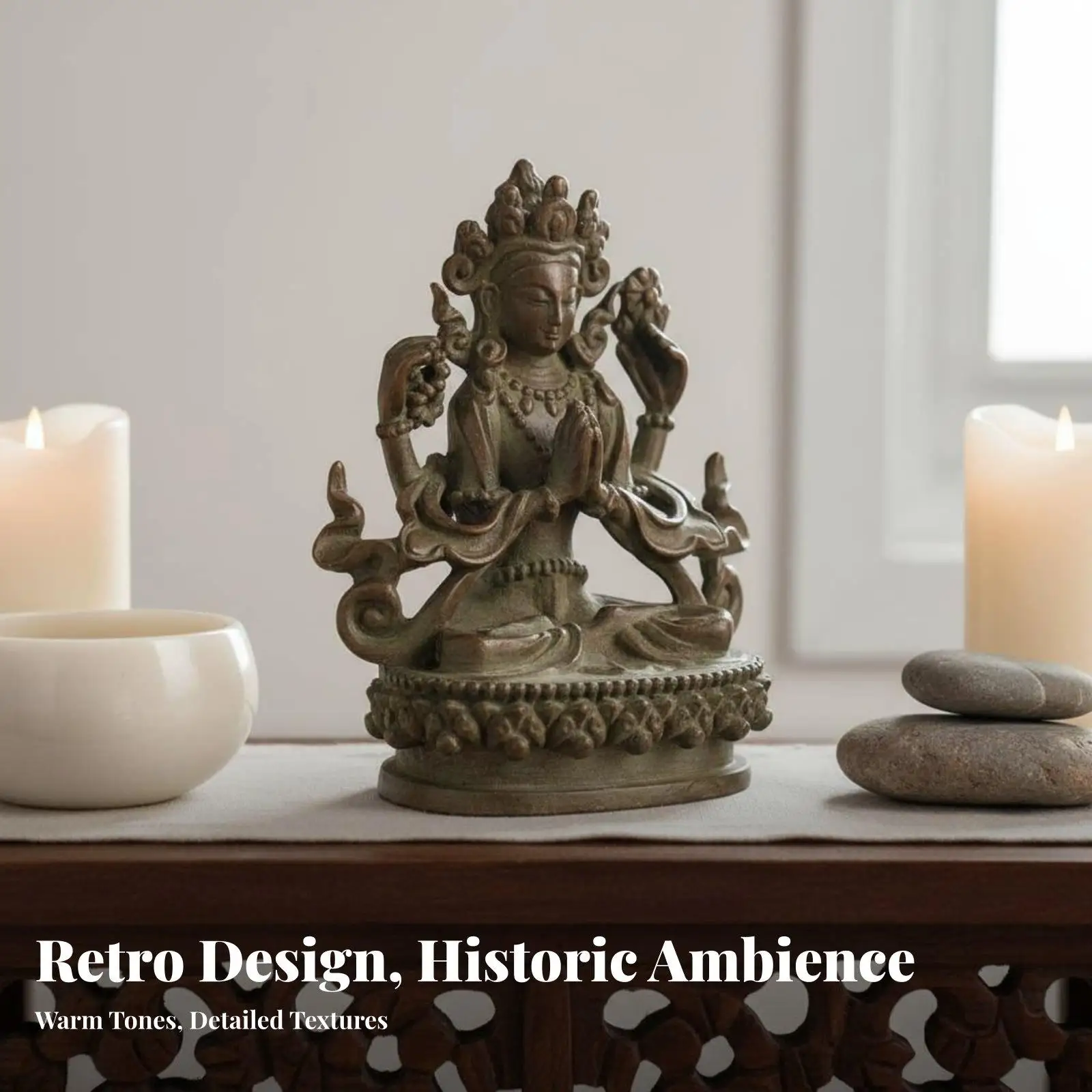 2 figurines de savants divins et de Guanyin, détails complexes, patine verte, statues de Bodhisattva, statue en bronze tibétain