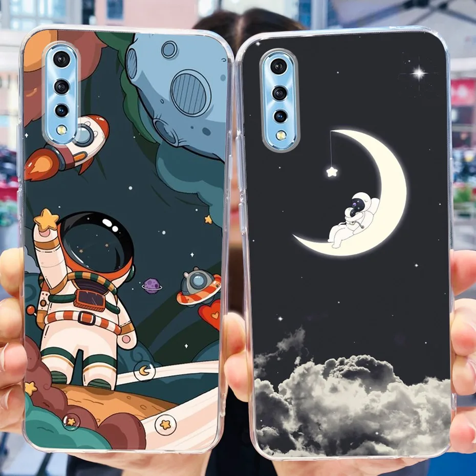 For Vivo S1 Phone Case Cute Dinosaur Cat Pattern Soft Silicone TPU Cases Cover For Vivo Y7s S1 1907 1907_19 V1907