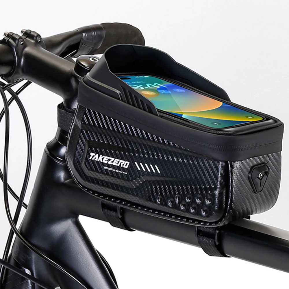 1L Bike Bag Bicycle Front Cell Mobile Phone Case Holder with Touchscreen Top Tube Cycling Bag Reflective MTB Bike Accessories