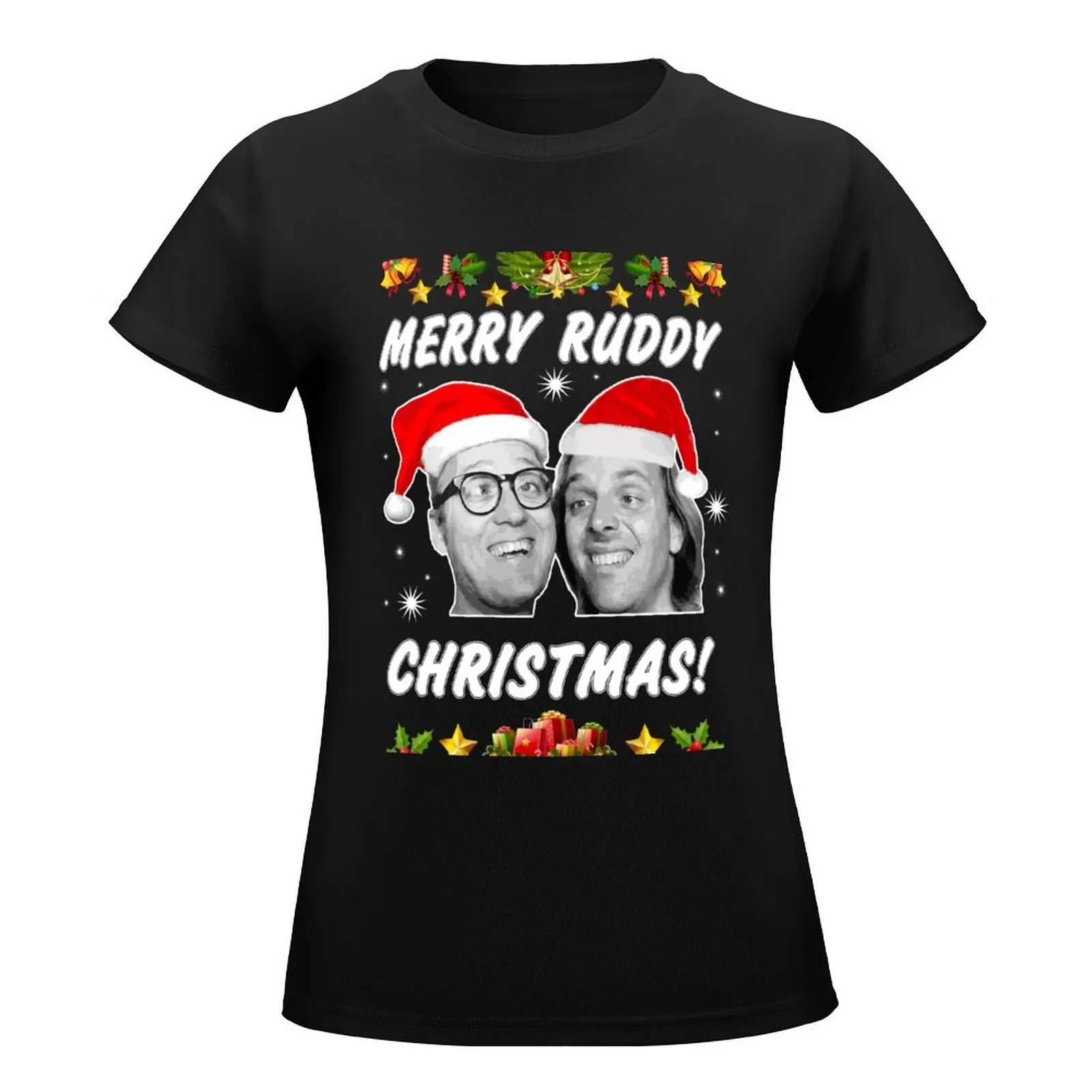 Merry Ruddy Xmas T-Shirt quick drying female korean fashion rock and roll t shirts for Women