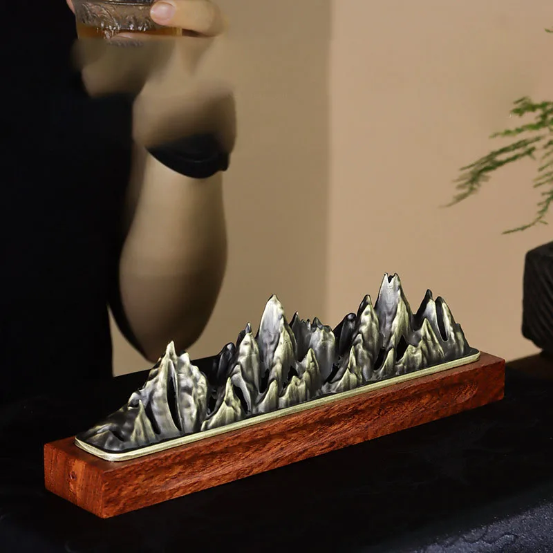 

Красивая курильница из палисандра Qianli Jiangshan, горизонтальный держатель для благовоний, домашняя чайная церемония, настольные украшения