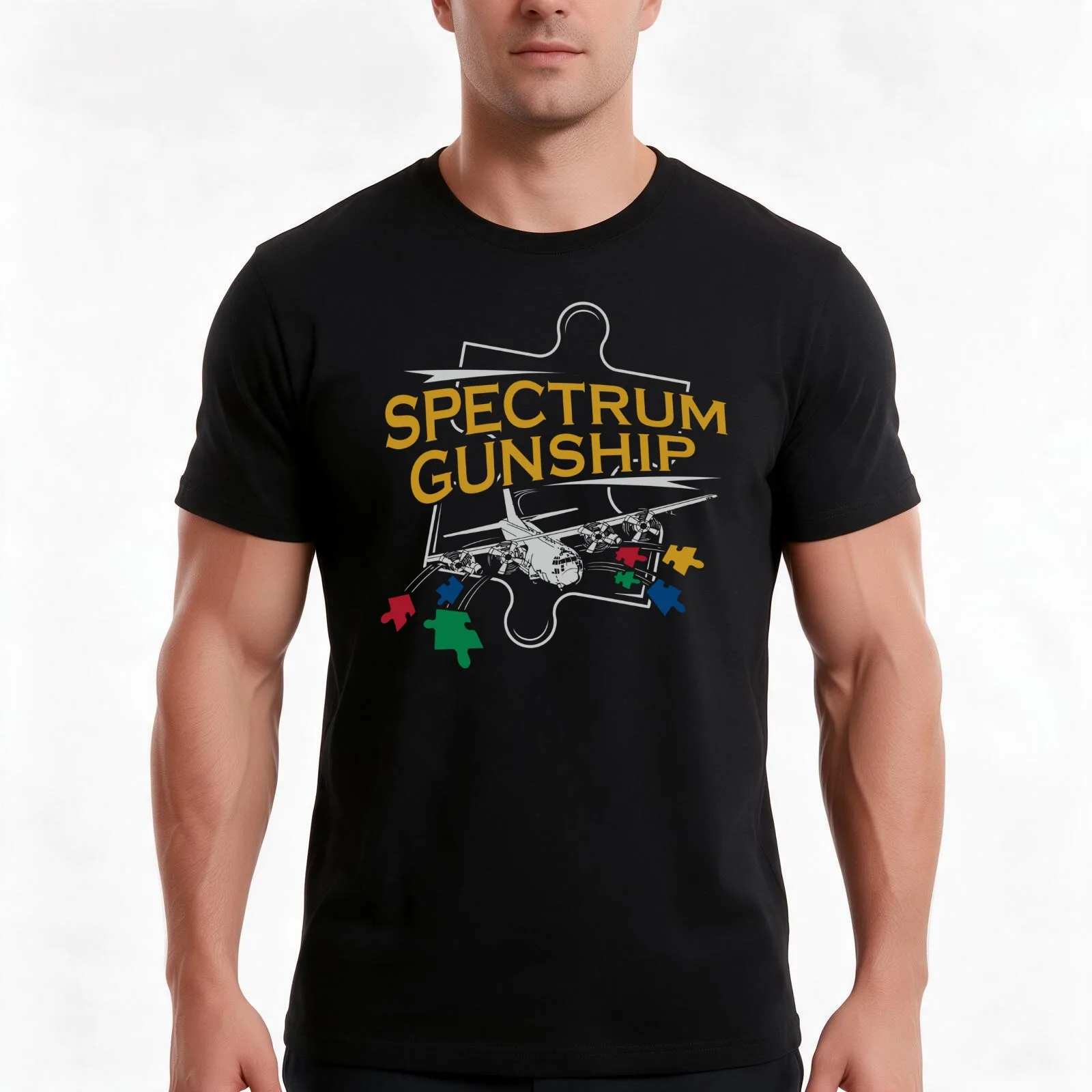 Unsubscribe Podcast Merch Spectrum Gunship T-Shirt Summer Casual Cotton Tee Oversized Streetwear Tops Vintage Graphic Print