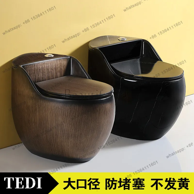 New wood grain toilet ceramic creative water saving big impulse